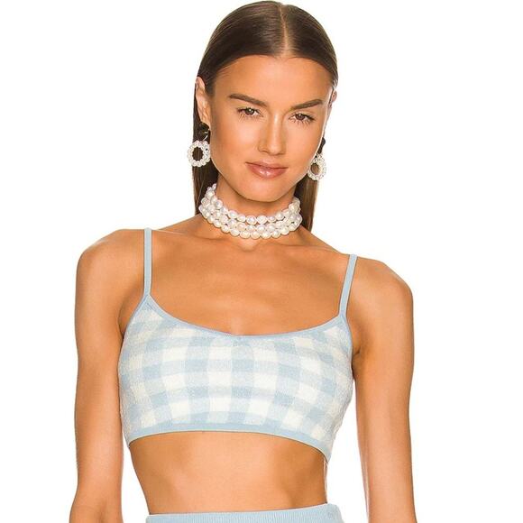Assignment x Revolve Sadie Knit Plaid Cropped Tank NWOT Size XS - Picture 1 of 3